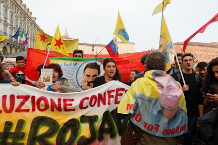 Everybody at the square against Turkish invasion of Rojava