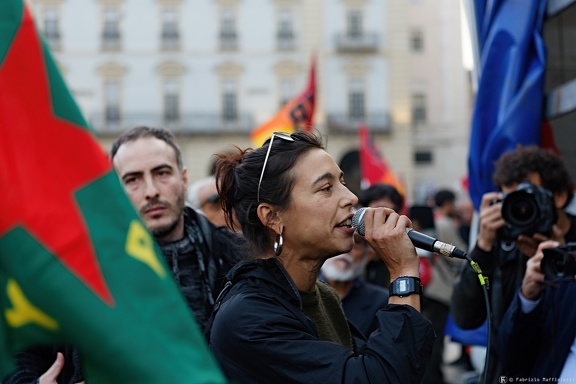 Everybody at the square against Turkish invasion of Rojava