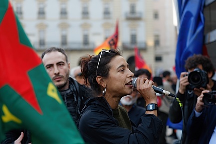 Everybody at the square against Turkish invasion of Rojava