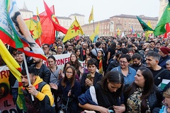 Everybody at the square against Turkish invasion of Rojava