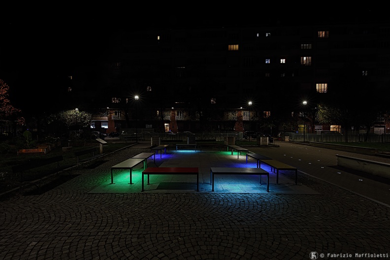 Risorgimento place with "Illuminated Benches" 2